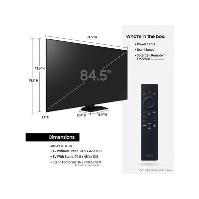 85” QN85B Samsung Neo QLED 4K Smart TV (2022)(тээвэр орсон)