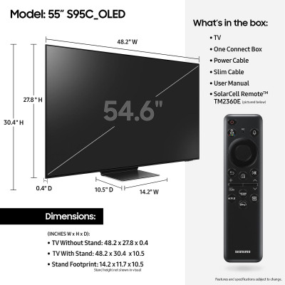 2023 Samsung S95C 55" 4K HDR Quantum Dot OLED TV  (тээврийн даатгалтай)