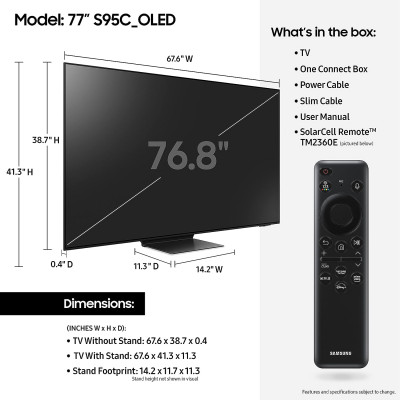 2023 Samsung S95C 77" 4K HDR Quantum Dot OLED TV  (тээврийн даатгалтай)