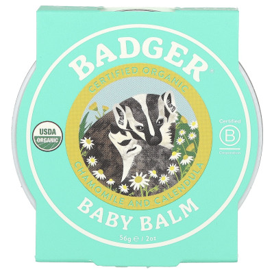 Badger, Organic Baby Balm, Chamomile and Calendula, 2 oz (56 g)
