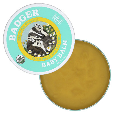 Badger, Organic Baby Balm, Chamomile and Calendula, 2 oz (56 g)