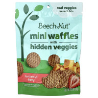 Beech-Nut, Mini Waffles with Hidden Veggies, 12+ Months, Butternut Berry, 3.2 oz (90 g)