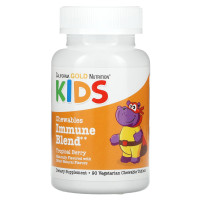 California Gold Nutrition, Chewable Immune Blend with Vitamin A, Vitamin C, Vitamin E, and Zinc for Children, Natural Tropical Berry, 90 Vegetarian Tablets