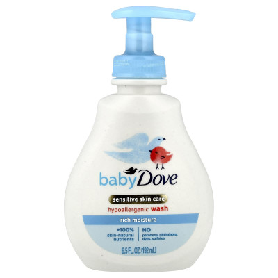 Dove, Baby, Sensitive Skin Care, Hypoallergenic Wash, Rich Moisture, 6.5 fl oz (192 ml)