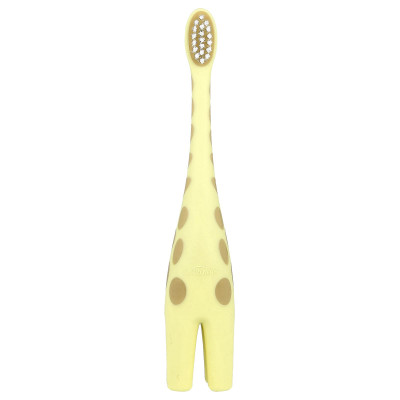 Dr. Brown's, Infant-to-Toddler Toothbrush, 0-3 Years, Yellow, Giraffe, 1 Toothbrush