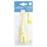Dr. Brown's, Infant-to-Toddler Toothbrush, 0-3 Years, Yellow, Giraffe, 1 Toothbrush
