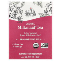 Earth Mama, Organic Milkmaid® Tea, Caffeine Free, 16 Tea Bags, 1.23 oz (35 g)