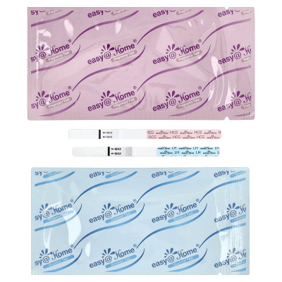 Easy@Home, Ovulation Test Kit, 50 LH Tests, 20 HCG Tests