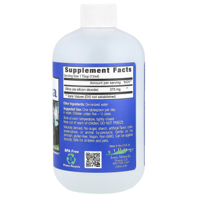 Eidon Ionic Minerals, Ionic Minerals, Silica, 18 oz (533 ml)