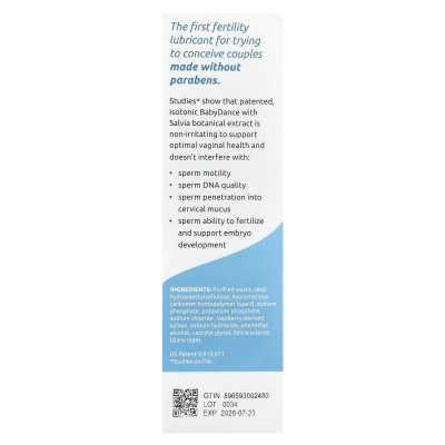 Fairhaven Health, Baby Dance®, Fertility Lubricant, 1 Multi-Use Tube, 1.4 oz (40 g)