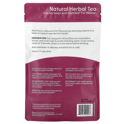 Fairhaven Health, FertiliTea®, Loose Leaf Tea, For Preconception, Mint, 3 oz