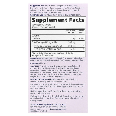 Garden of Life, Oceans Mom®, Prenatal DHA, Strawberry, 350 mg, 30 Softgels