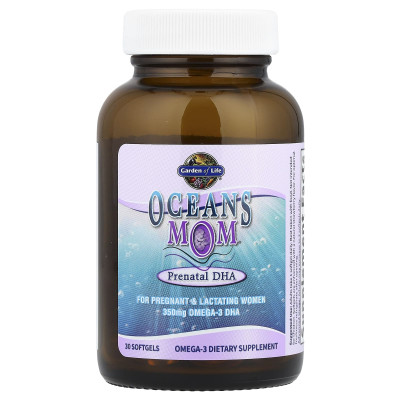 Garden of Life, Oceans Mom®, Prenatal DHA, Strawberry, 350 mg, 30 Softgels
