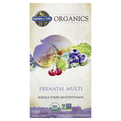 Garden of Life, Organics, Prenatal Multi, 180 Vegan Tablets