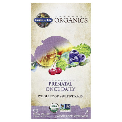Garden of Life, Organics, Prenatal Once Daily, 90 Vegan Tablets