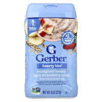 Gerber, Cereal for Toddler, Grain & Grow, Hearty Bits MultiGrain, 12+ Months, Banana, Apple, Strawberry, 8 oz (227 g)