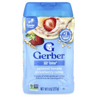 Gerber, Lil' Bits® Cereal, 8+ Months, Oatmeal Banana Strawberry, 8 oz (227 g)