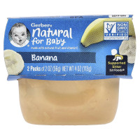 Gerber, Natural for Baby, 1st Foods®, Banana, 2 Pack, 2 oz (56 g) Each