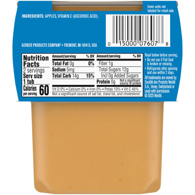 Gerber, Natural for Baby, 2nd Foods®, Apple, 2 Pack, 4 oz (113 g) Each