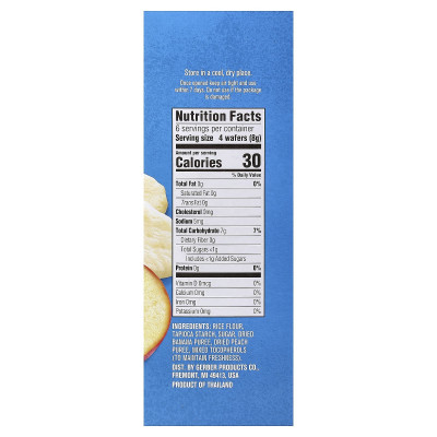 Gerber, Snacks for Baby, Teethers, Gentle Teething Wafers, 7+ Months, Banana Peach, 12 Individually Wrapped 2-Packs, 2 Wafers Each