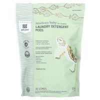 Grab Green, Newborn Baby Laundry Detergent Pods, 0-4 Months, Fragrance Free, 30 loads, 1.05 lbs (480 g)