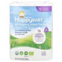 Happy Family Organics, A2 Organic Infant Formula, Milk-Based Powder with Iron, 0-12 Months , 22.9 oz (650 g)