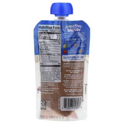 Happy Family Organics, Happy Baby®, Digestive Support Blends™, 6+ Months, Organic Pears, Blueberries, Strawberries & Oats, 4 oz (113 g)