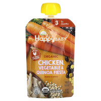 Happy Family Organics, Happy Baby®, Organic Chicken, Vegetable & Quinoa Fiesta, 7+ Months, 3.5 oz (99 g)