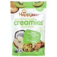Happy Family Organics, Happy Baby, Organic Fruit & Veggie Creamies, Crawling Baby, Apple, Sweet Potato & Kiwi, 1 oz (28 g)