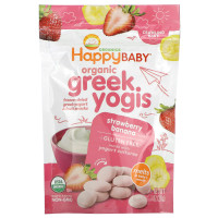 Happy Family Organics, Happy Baby, Organic Greek Yogis, Strawberry Banana, 1 oz (28 g)