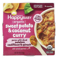 Happy Family Organics, Happy Baby®, Organic Sweet Potato & Coconut Curry, 9+ Months, 4 oz (113 g)