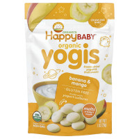 Happy Family Organics, Happy Baby, Yogis, Freeze Dried Yogurt & Fruit Snacks, Banana & Mango, 1 oz (28 g)