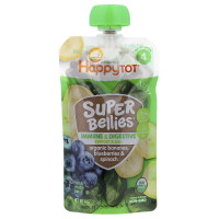 Happy Family Organics, Happy Tot®, Super Bellies™, For 2+ Years, Organic Bananas, Blueberries & Spinach, 4 oz (113 g)