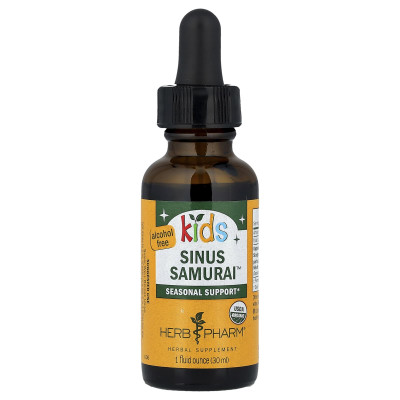 Herb Pharm, Kid's Sinus Samurai, Alcohol Free, 1 fl oz (30 ml)