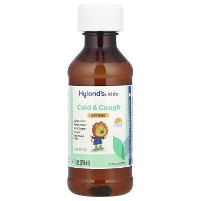 Hyland's Naturals, Kids, Cold & Cough, Daytime, Ages 2-12, Unflavored, 4 fl oz (118 ml)