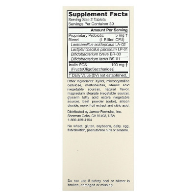 Jarrow Formulas, Jarro-Dophilus Kids, Daily Probiotic + Prebiotic, Raspberry, 1 Billion CFU, 60 Chewable Tablets