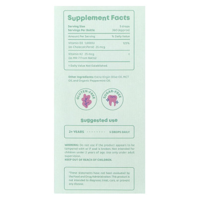 JoySpring, D3 + K2 Drops, 2 fl oz (60 ml)