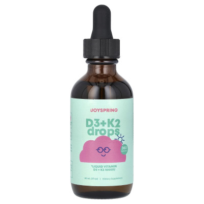 JoySpring, D3 + K2 Drops, 2 fl oz (60 ml)