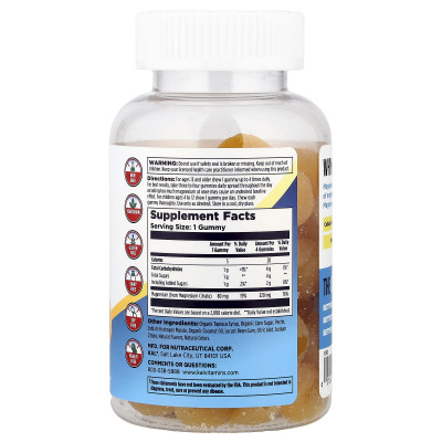 KAL, Magnesium Gummies, Orange ,  60 Gummies