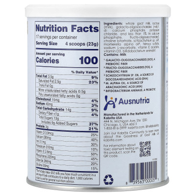 Kabrita, Goat Milk-Based Toddler Nutrition, 12-24 Months, 14 oz (400 g)