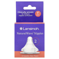 Lansinoh, NaturalWave® Nipples, Fast Flow, 6m+, 2 Nipples