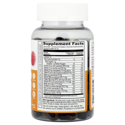 Lifeable, Kids, Multivitamin With Iron Gummies, Raspberry, 60 Gummies