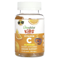 Lifeable, Kids Vitamin C Gummies, Natural Citrus, 60 Gummies (125 mg per Gummy)
