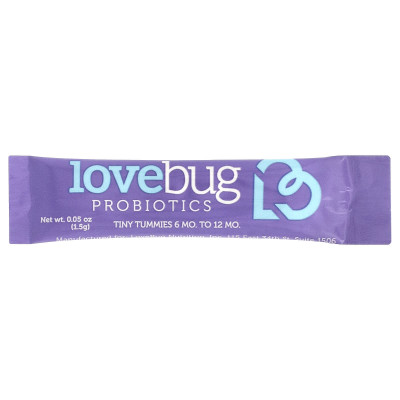LoveBug Probiotics, Baby Probiotics, 6-12 Months, 4 Billion CFU, 30 Single Serve Stick Packs