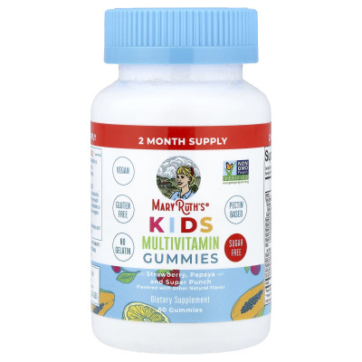 MaryRuth's, Kids Multivitamin Gummies, Strawberry, Papaya and Super Punch,  60 Gummies