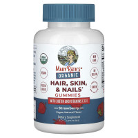 MaryRuth's, Organic Hair, Skin & Nails Gummies, Strawberry, 60 Gummies