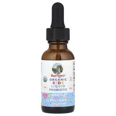 MaryRuth's, Organic Kids Liquid Probiotic, 4 + Years, Unflavored, 2 Billion CFU, 1 fl oz (30 ml)