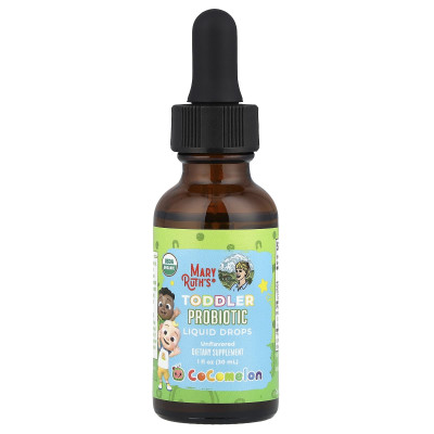 MaryRuth's, Toddler Probiotic Liquid Drops, Cocomelon™, For Ages 1-3 Years, Unflavored, 1 fl oz (30 ml)