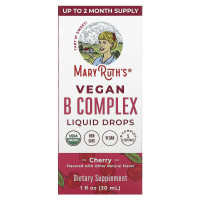 MaryRuth's, Vegan B Complex Liquid Drops, Cherry, 1 fl oz (30 ml)