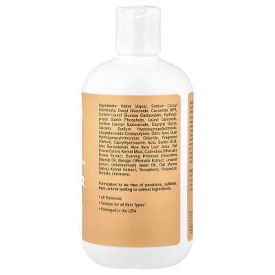 Mild By Nature, Tear-Free Baby Shampoo & Body Wash, Peach, 12.85 fl oz (380 ml)